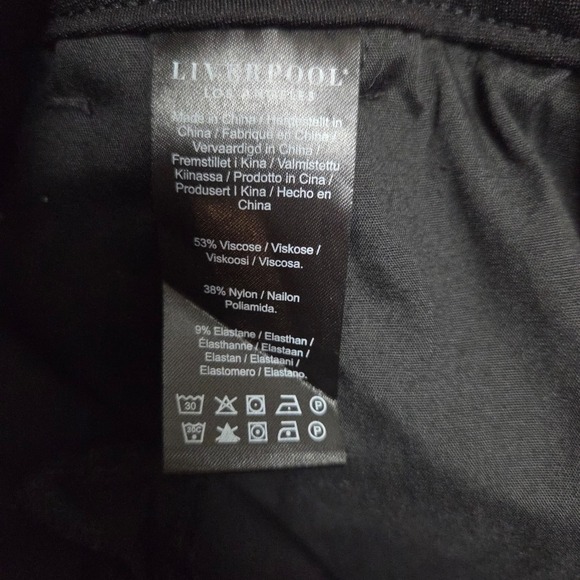 Liverpool Kelsey Ankle Trouser Womens 10 Petite RIP TEAR‎ Black Mid Rise Cropped - Picture 10 of 11